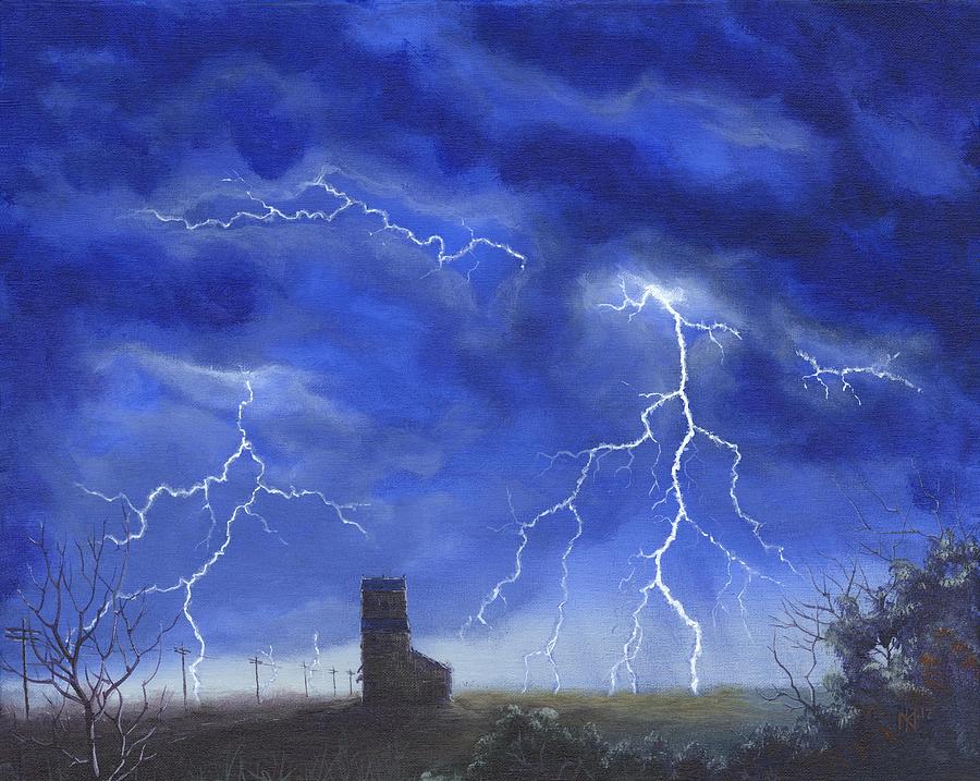 Landscape Painting - Sentinel in the Storm by Kent Nicklin