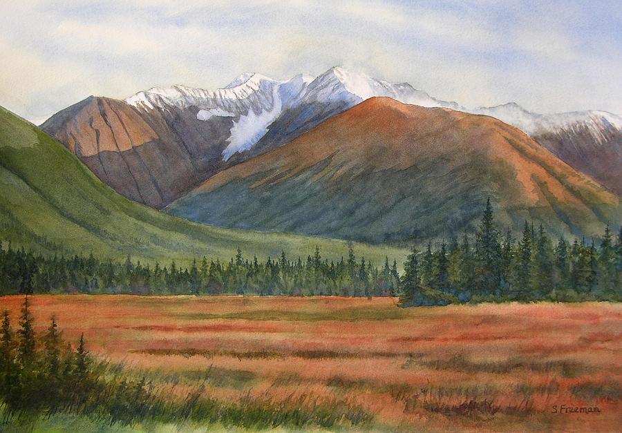 Mountain Painting - September in Glacier Valley by Sharon Freeman