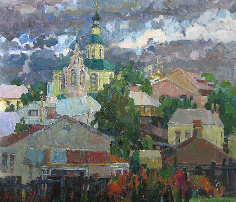 September in Vladimir Painting by Juliya Zhukova