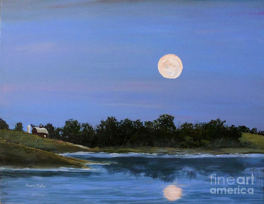 September Moon Painting by Susan Fisher