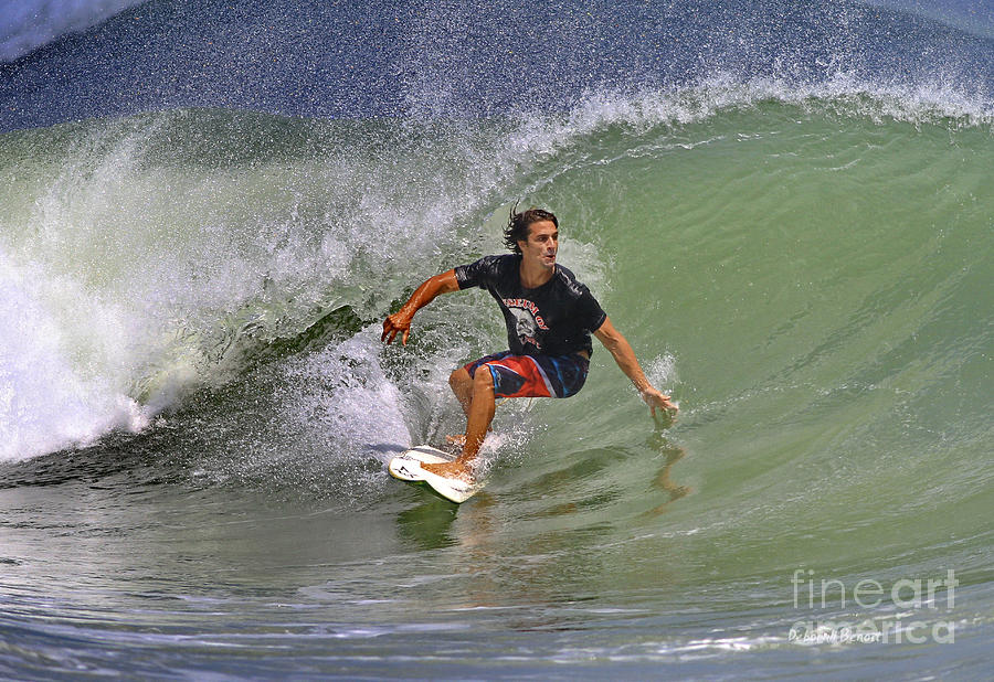 September Ponce Inlet Surfer Photograph by Deborah Benoit