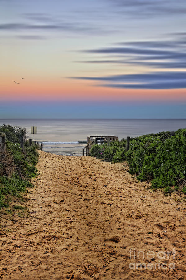 Sunset Photograph - Serene Beach Scene by Kaye Menner