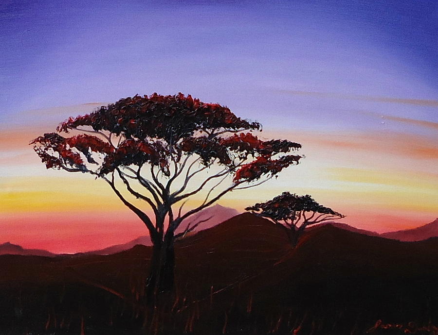 Serengeti Sunset Painting by James Dunbar
