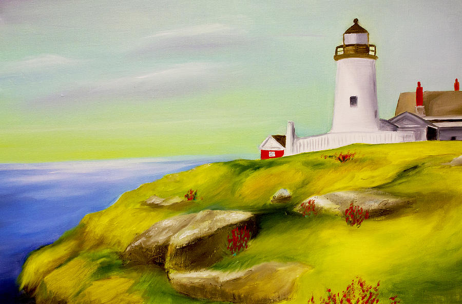 Lighthouse Painting - Serenity by Brittany Prichard