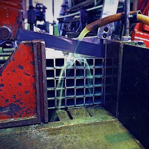 Steel Photograph - Serious Cutting. #machines #steel by Matthew Vasilescu