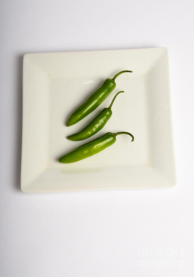 Serrano Peppers Photograph by Photo Researchers, Inc.