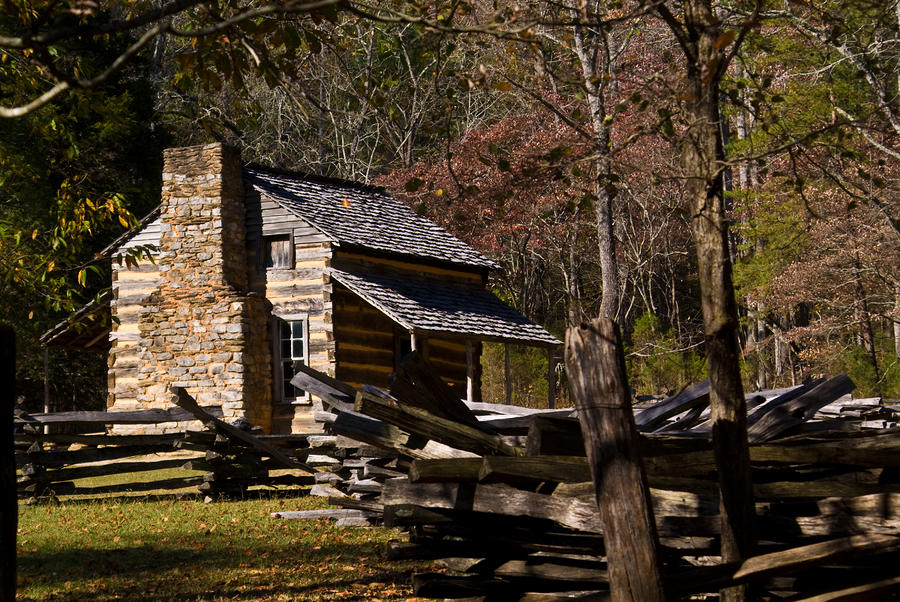 Settlers Cabin Cades Cove by Douglas Barnett - Settlers Cabin Cades ...