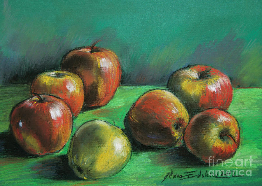 Apple Pastel - Seven Apples by Mona Edulesco