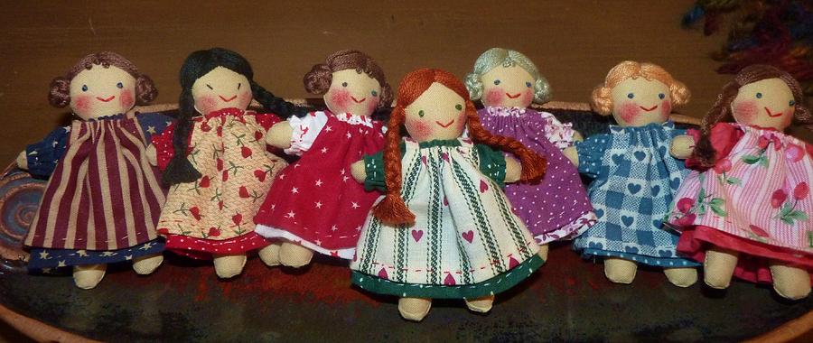 Seven Handmade Dolls Photograph by Jeanette Oberholtzer
