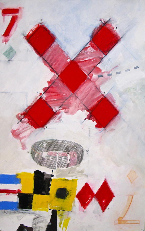 Seven of Diamonds 4-52 Painting by Cliff Spohn