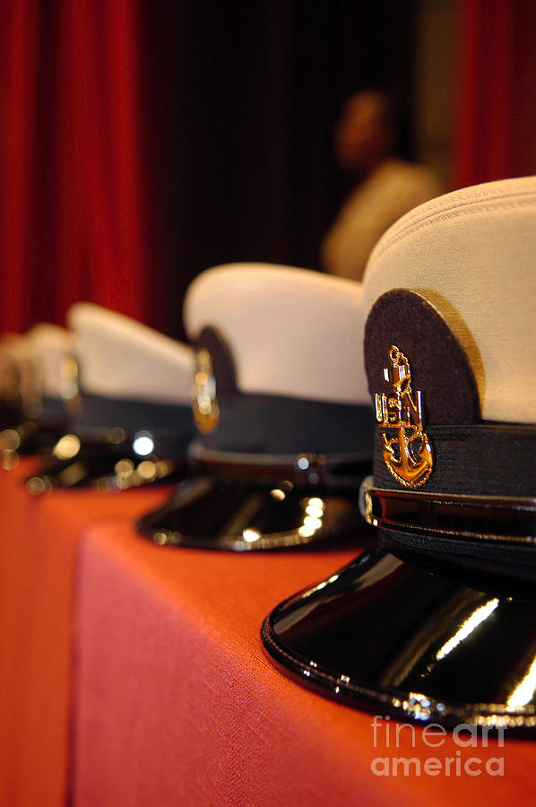 Hat Photograph - Several Chief Petty Officers by Stocktrek Images