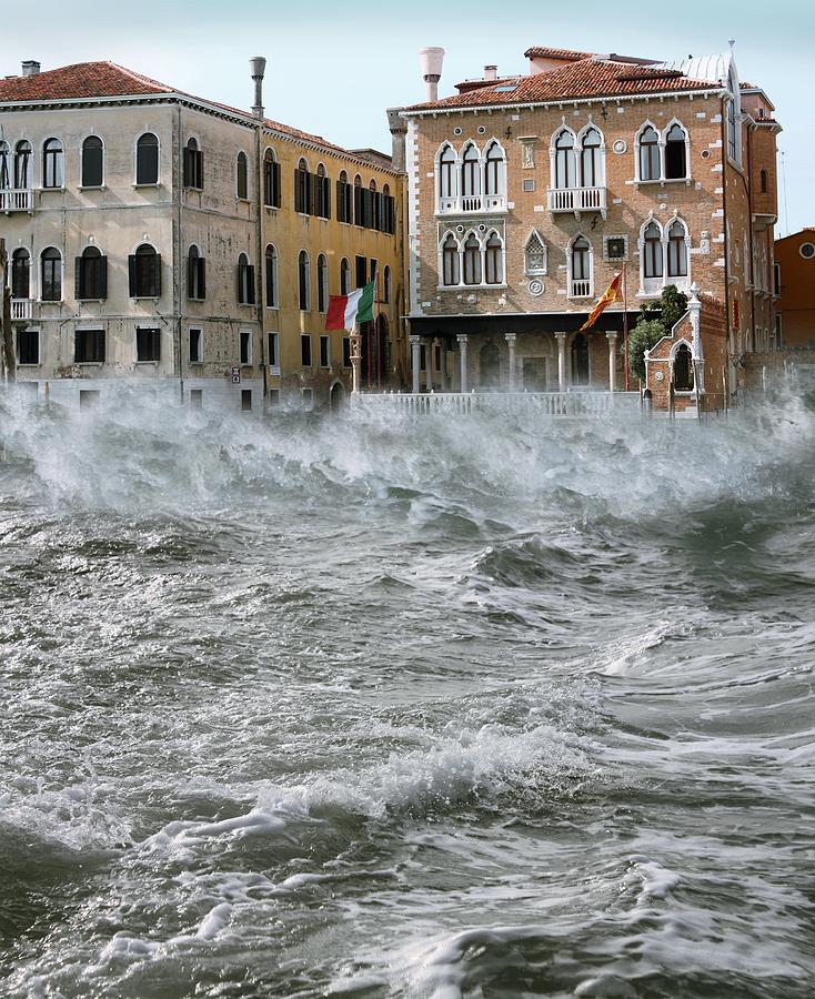 Severe Storm, Venice, Italy Photograph by Tony Craddock