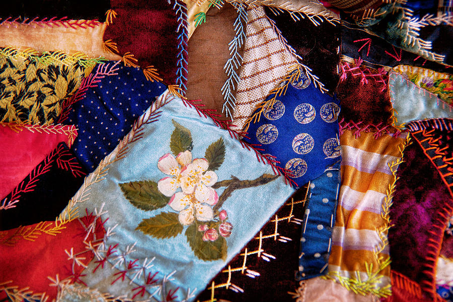 Sewing - Patchwork - Grandmas quilt  Photograph by Mike Savad