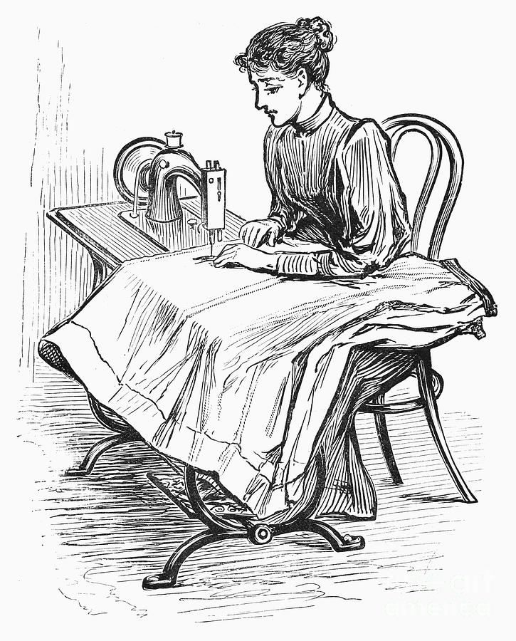 1898 Photograph - Sewing Machine, 1898 by Granger