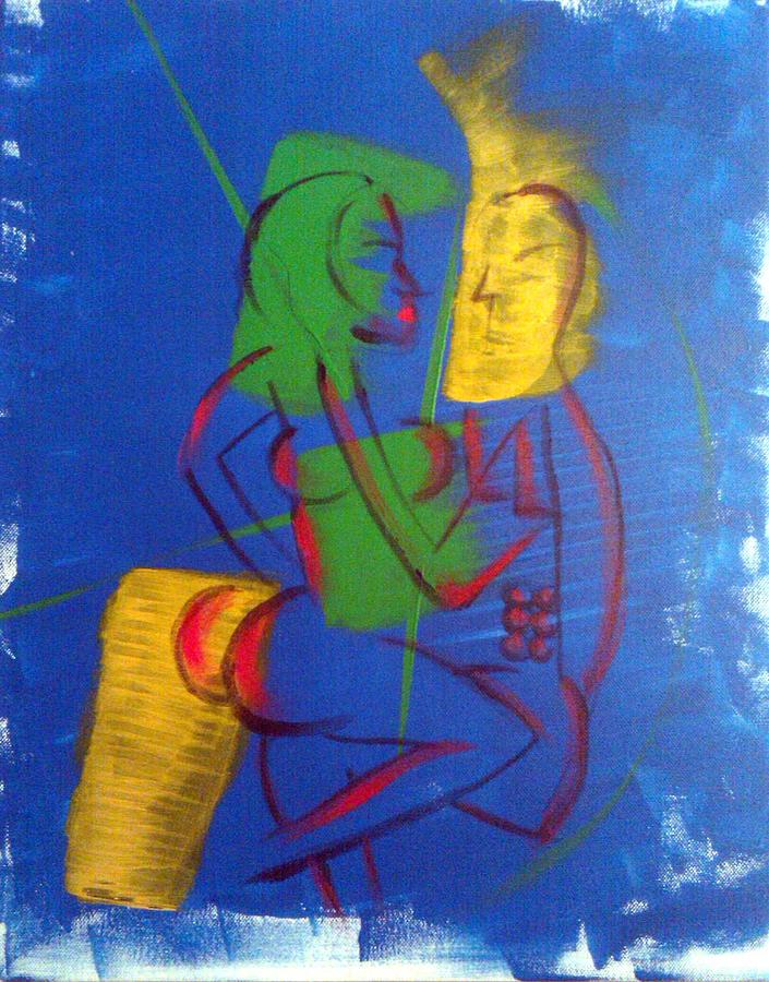 Acrylic Painting - Sexotica cafe washroom by Ari Meier Acrylic Painting - Sexotica cafe washroom by Ari Meier
