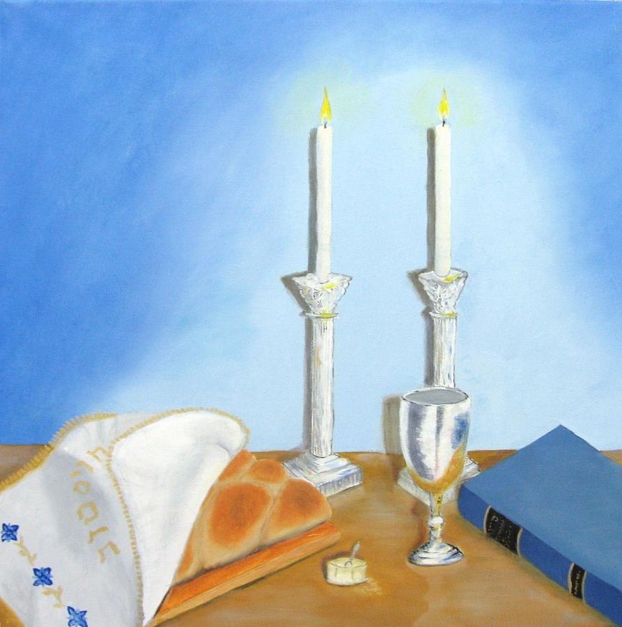 Bread Painting - Shabbat Shalom by Shirley Horwich