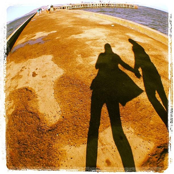 Shadow Play At Pier At Crissy Field! Photograph by D Lineback
