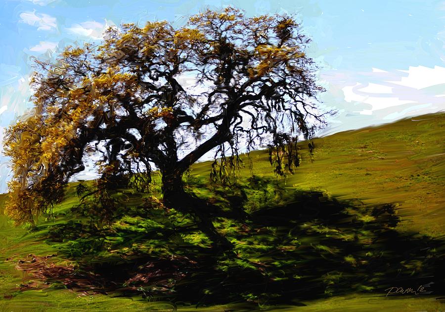 Shadow Tree Two Carmel Valley Painting by Jim Pavelle