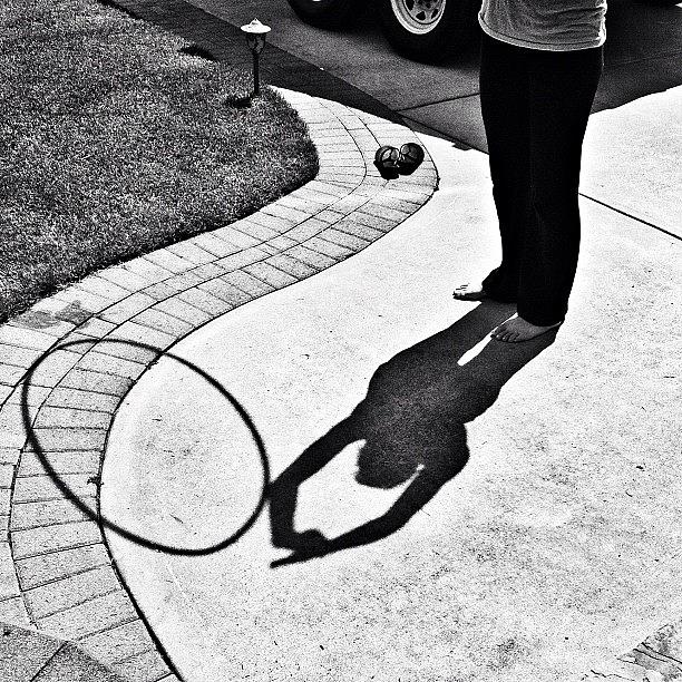 Daughter Photograph - Shadowplay.. #hoop #dance #shadow by Margie P