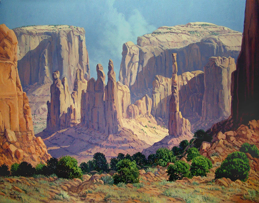 Shadows In The Valley Painting by Randy Follis