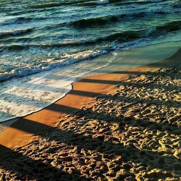 Beach Photograph - Shadows On The #beach, By The by Jamie Huenefeld