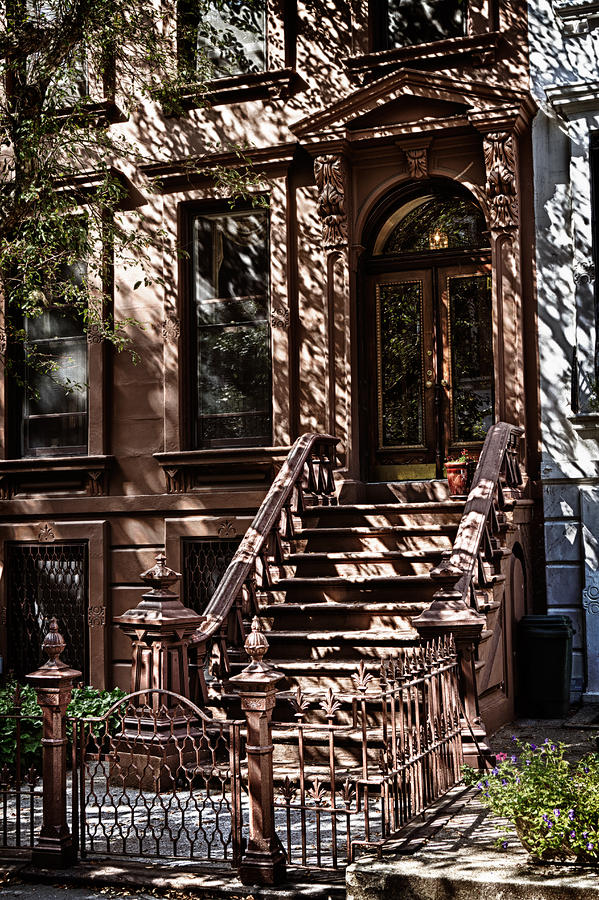 Shadows Play on Brownstone  Photograph by Val Black Russian Tourchin