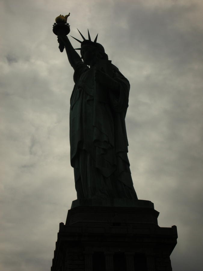 Statue Of Liberty Photograph - Shadowy Statue of Liberty by Kelsey Horne