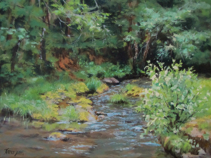 Shady Creek Painting by Karen Ilari