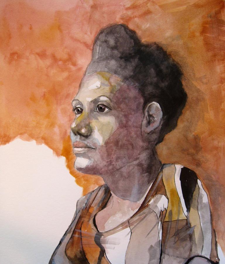 Portrait Painting - Shakima by Ray Agius