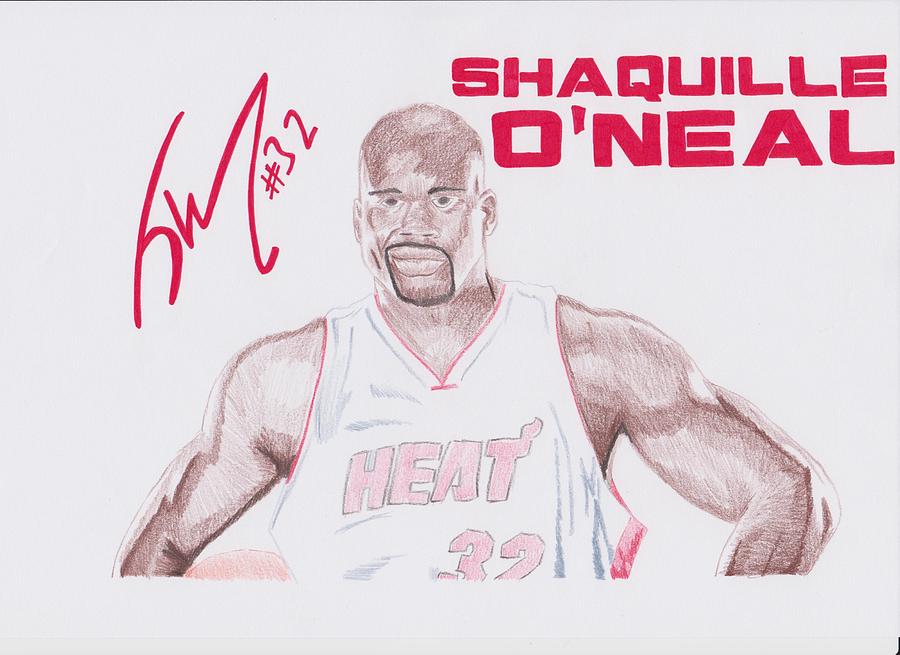 Shaquille O'Neal Drawing by Toni Jaso Fine Art America
