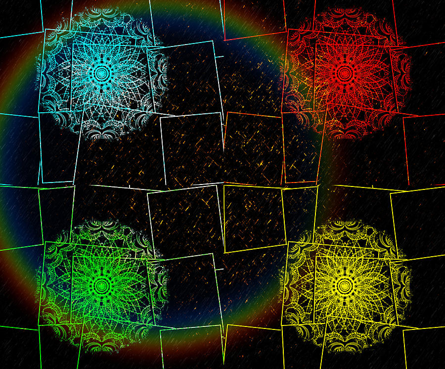 Ball Digital Art - Shattered Rainbow by Carolyn Marshall