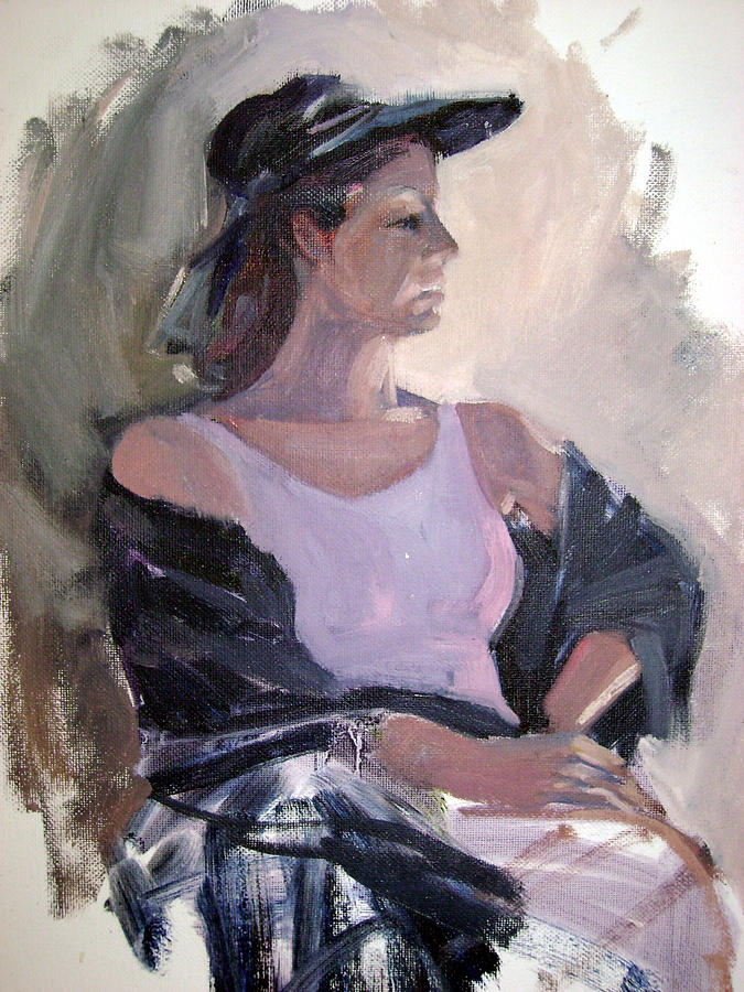 Shawl and Hat Painting by Mark Lunde