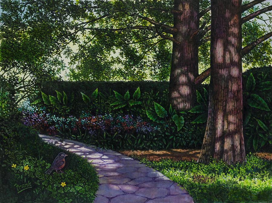 Shaws Gardens Stone Pathway Painting by Michael Frank