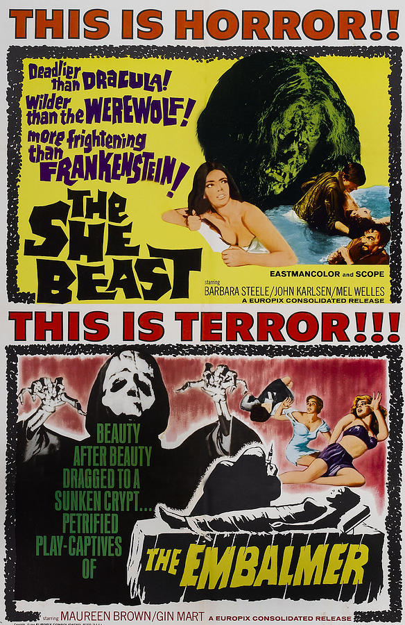 She-beast, On A Double Bill Poster Photograph by Everett