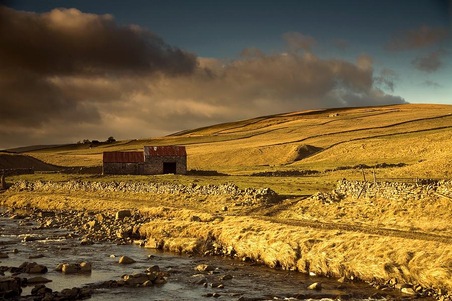 Landscape Photograph - Shed In The Yorkshire Dales, England by John Short
