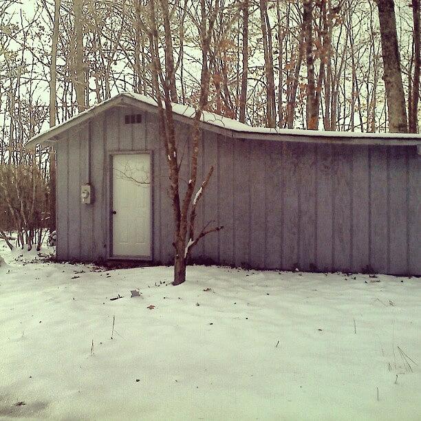 Winter Photograph - Shed In Winter by Micah Mulinix