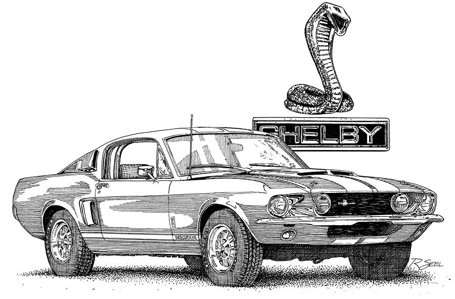 Shelby GT350 Painting by Rod Seel