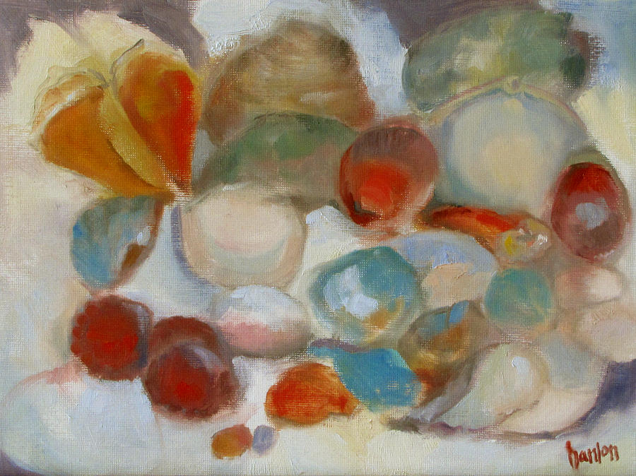 Dog Painting - Shell Impression III by Susan Hanlon Dog Painting - Shell Impression III by Susan Hanlon