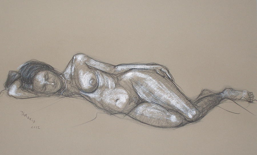 Shelly Reclining Drawing by Donelli  DiMaria