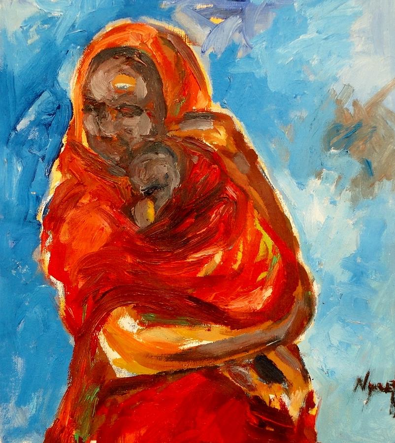 Sheltering .. Painting By Negoud Dahab - Fine Art America