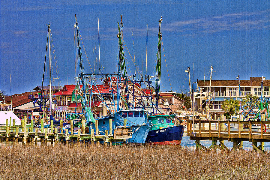 Shem Creek Shrimpers Photograph by Bill Barber