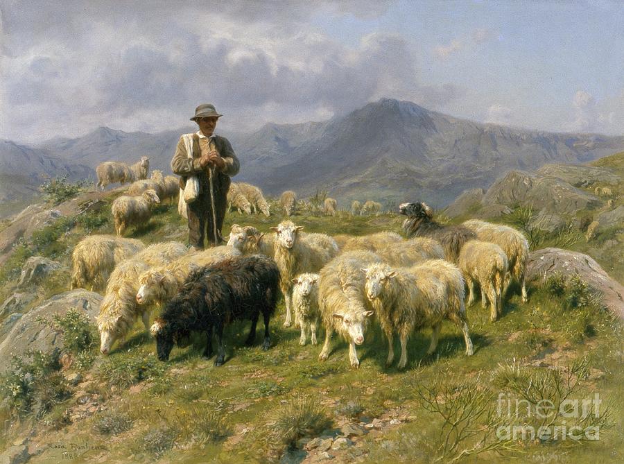Rosa Bonheur Painting - Shepherd of the Pyrenees by Rosa Bonheur