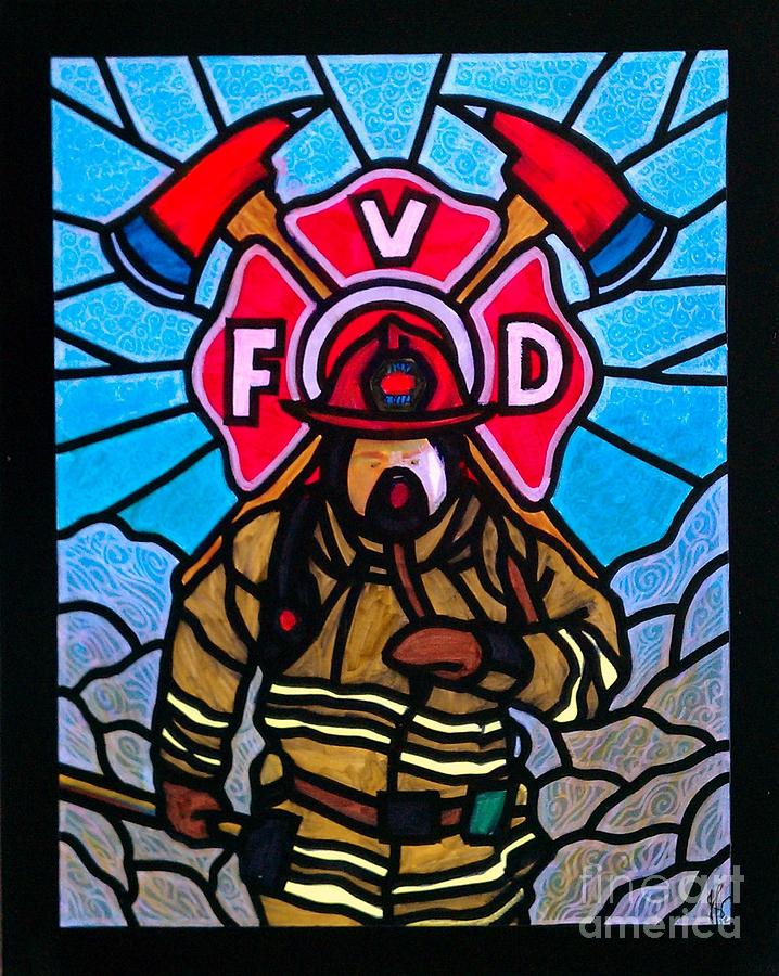 SHEROES Firefighter Painting by Jim Harris