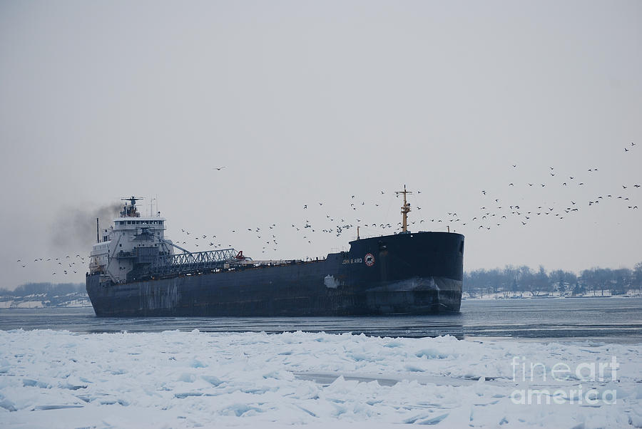 Ship in Winter Photograph by Grace Grogan