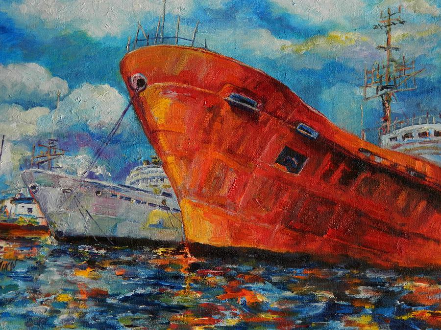 Ships Ahoy Painting by L R B