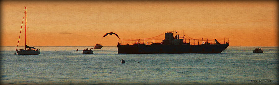 Ships at Sunrise Photograph by Sheila Kay McIntyre