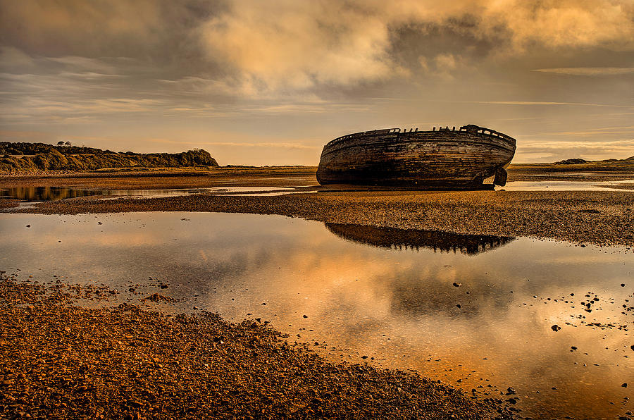 Shipwrecked Boat Photograph by Mal Bray