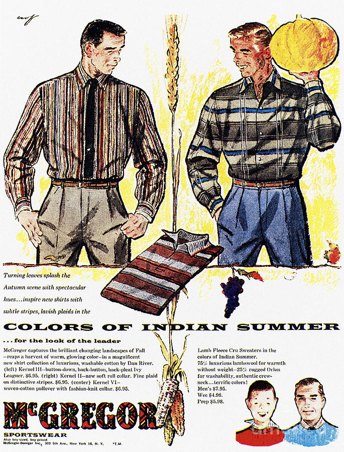 Shirt Ad, 1957 Photograph by Granger