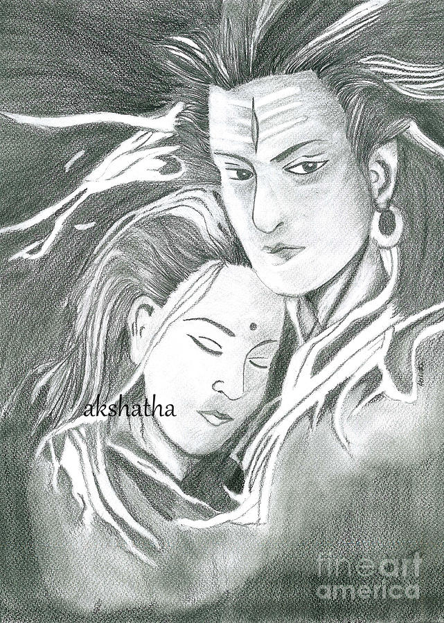 Shiva Drawing by Akshatha Suryanarayana - Fine Art America