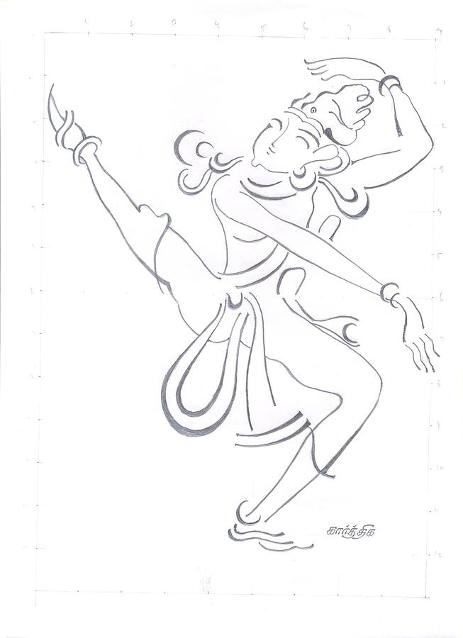 Shiva art drawing Drawing by Ekaterina Kentrkatty - Fine Art America